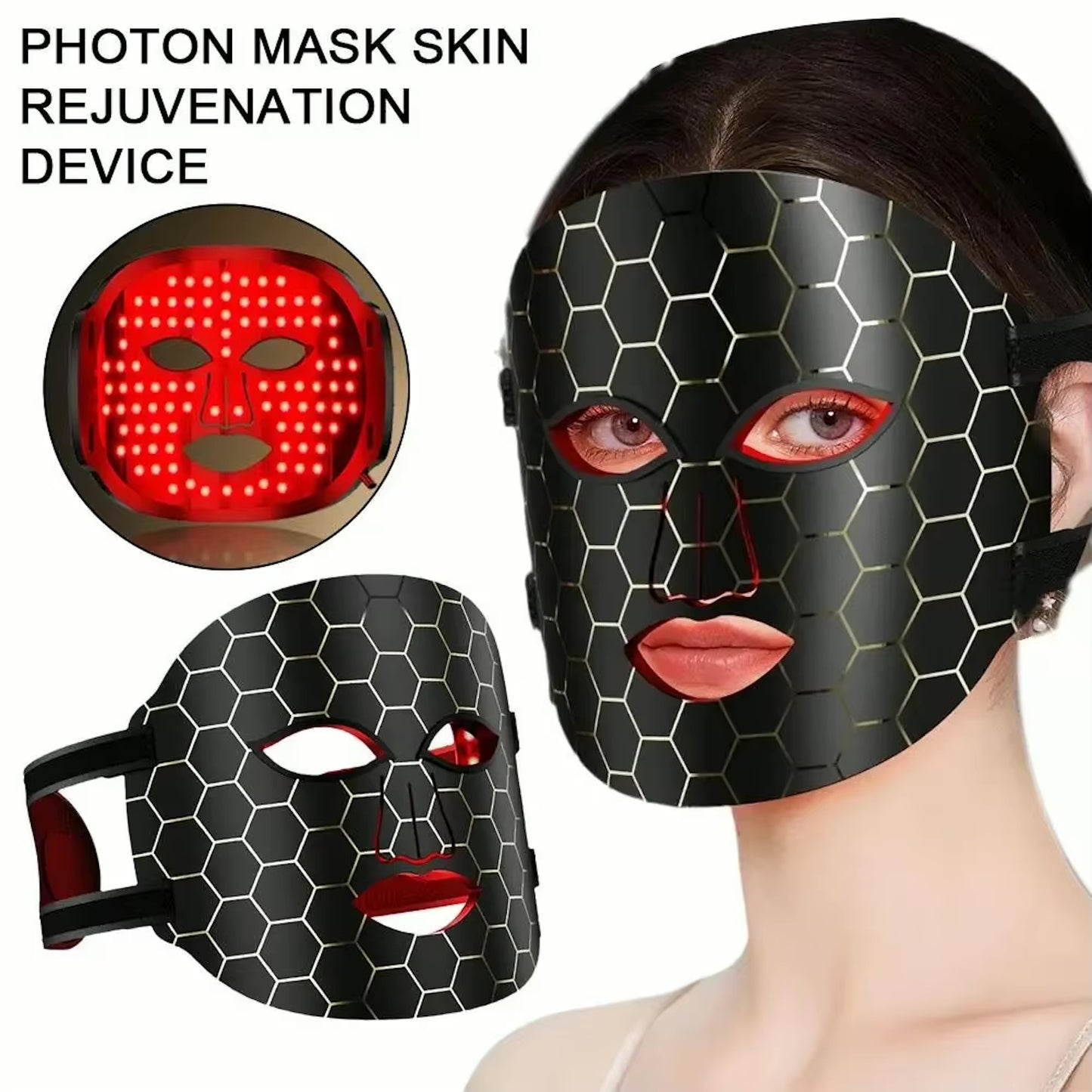 LED-Gesichtsmaske mit Rotlichttherapie
