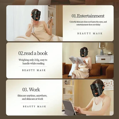 LED-Gesichtsmaske mit Rotlichttherapie